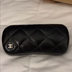 CHANEL Black Quilted Eyewear Case